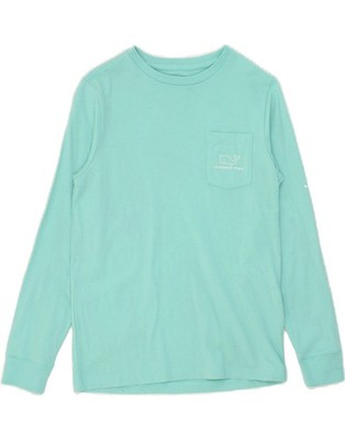 VINEYARD VINES Jungen grafisches Oberteil Langarm 8-9 Jahre Small türkis ZX07