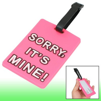 Fuchsia Secure Travel Suitcase Luggage Name ID Label Tag Claim Sorry It's Mine