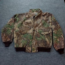 Spartan RealTree Advantage Camo Polar Fleece Jacket Mens XL Vintage USA Made