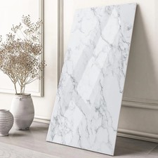 Bianco Marble Vinyl Wall Tile Peel & Stick Fl...