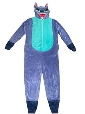 Lilo Stitch Pajama Adult Large Unisex Stitch Costume Zip Soft Fleece Sleepwear