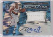 2016 Spectra In the Zone Memorabilia Neon Blue 12/99 CJ McCollum #25 Auto 0ui5