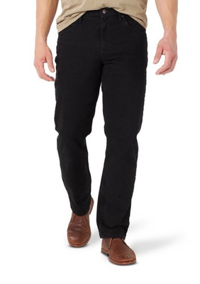 #ad New Men’s Wrangler Five Star Heritage Relaxed Fit Stretch Black Size 46x30 $27.95