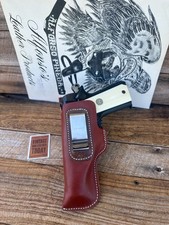 Vintage Alfonsos Reddish Brown Leather IWB Holster for Colt 1911 Commander Left