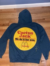 Travis Scott Mcdonald  s Collab Hoodie Size M, Cactus Jack Blue