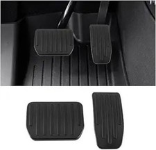 Car Foot Pedal Pads Set, 2PCS Aluminum Vehicle Accelerator Pedal Color: Black