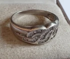 Vintage men's ring sterling silver 925 Size 9 Weight 3.82 g. Ukrainian jewelry.