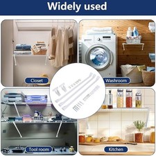A3PCS Wire Shelf Brackets Set Steel Wire Shelving Support Bracket With 6 Clamps
