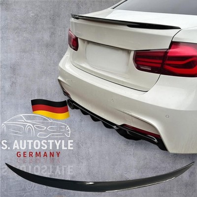 BMW 3er F30 F80 Spoiler Heckspoiler Lippe Schwarz Glanz Hecklippe ABS M-Style