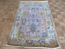 4 x 6 Hand Knotted Lavender Oushak Oriental Rug G17068