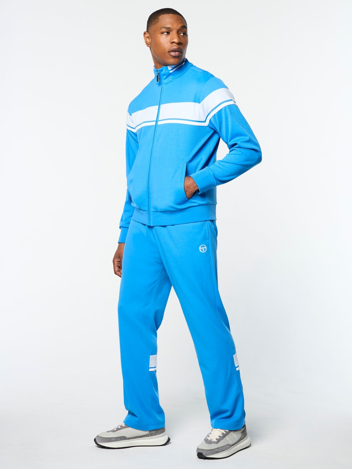 🔥 Sergio Tacchini Damarindo Tracksuit French Blue SIZE XL NEW 🔥🔥