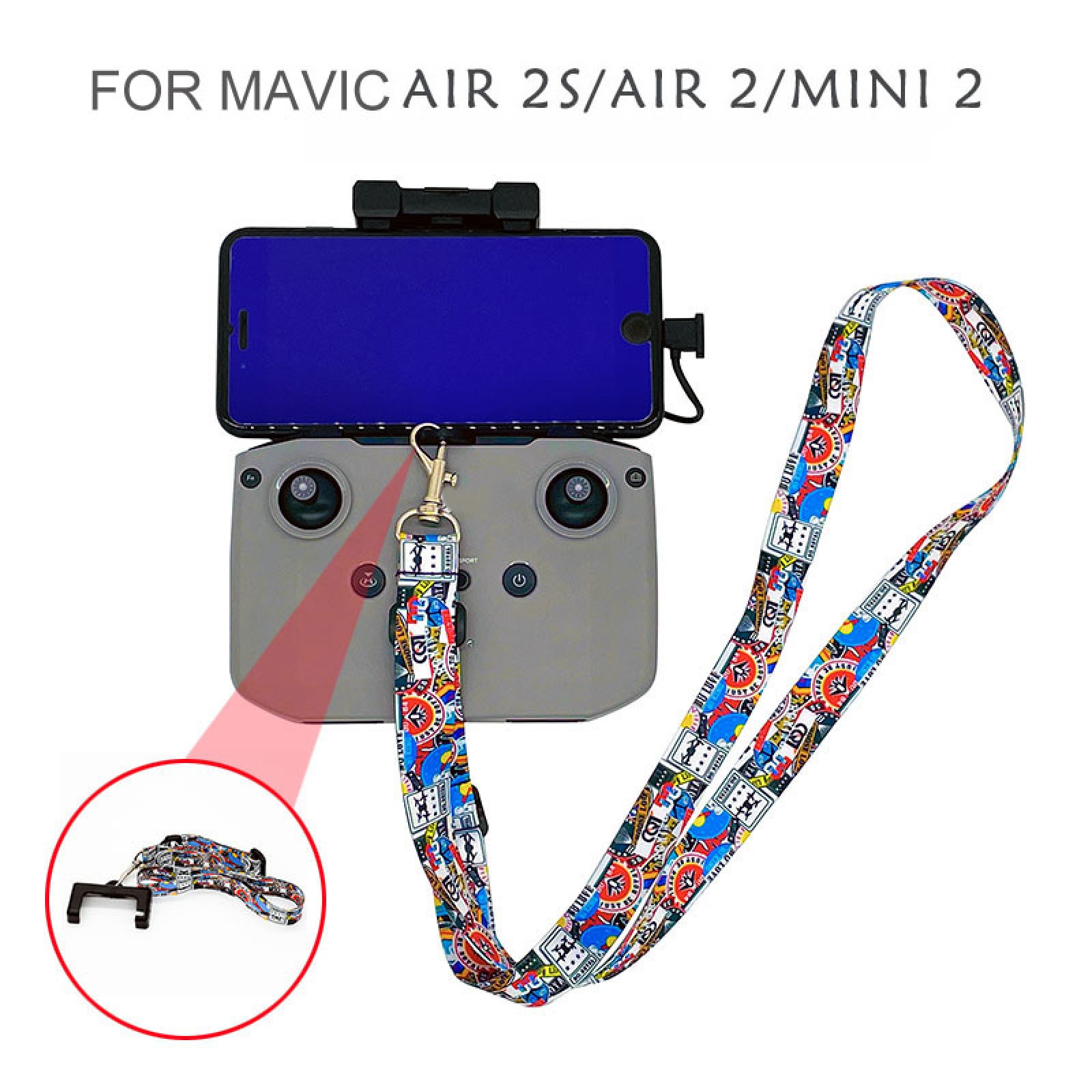 Adjustable Remote Controller Neck Strap Lanyard for DJI Mavic Air 2S/2/Mini 2