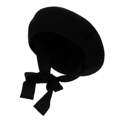 1Pcs Black Beret Caps for Girls Suitable for Casual and Outdoor Use