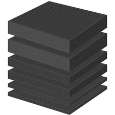 6 Pcs Pick and Pluck Foam 16" L x 12" W Packing Apart Inserts black