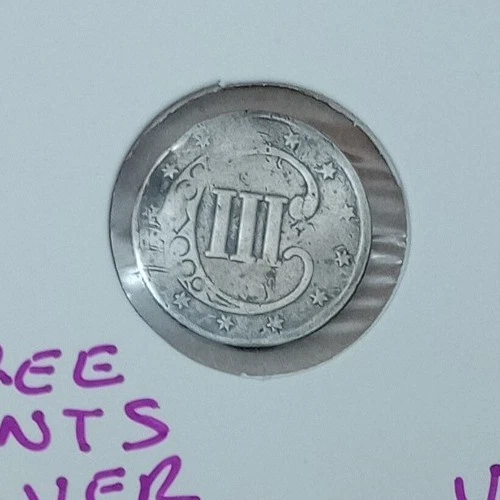 USA 3c ~ Three Cents 1851 ~* AG~ Silver Coin - Image 2 of 4