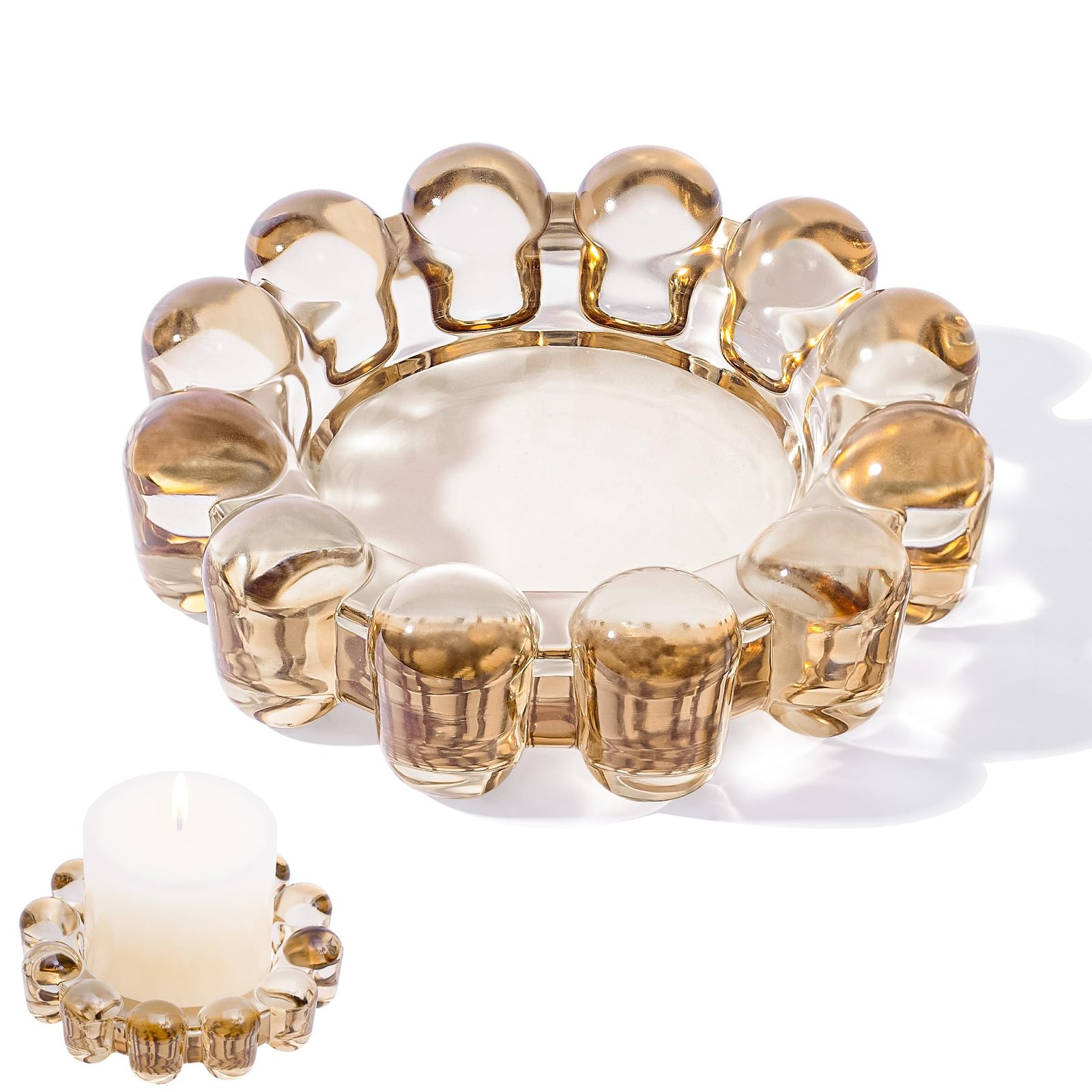 Tray, Round Pillar Candlestick Plate S...