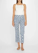 MAXMARA Astro Printed Basketweave Trousers Size US 4 Geometric Print