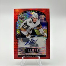 2020-21 Upper Deck Allure - Rookie Red Rainbow Auto #96 Peyton Krebs /299
