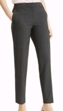 Bar III Women's Straight-Leg Faux Pocket Stretch Dress Pants Granite Gray SZ 4.