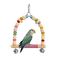 Bird Swings Toys for Parrot Parakeets Natural Hanging Chew Toy for Conures,