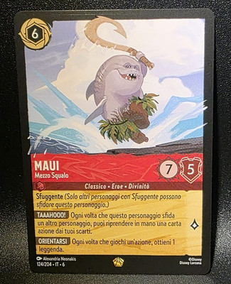 Maui Halbhai Blaumeer 124 Enchanted EX ITA Disney Lorcana TCG