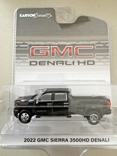 1:64 Greenlight 2022 GMC Sierra 3500 HD Denali Dually Ebony Twilight Black