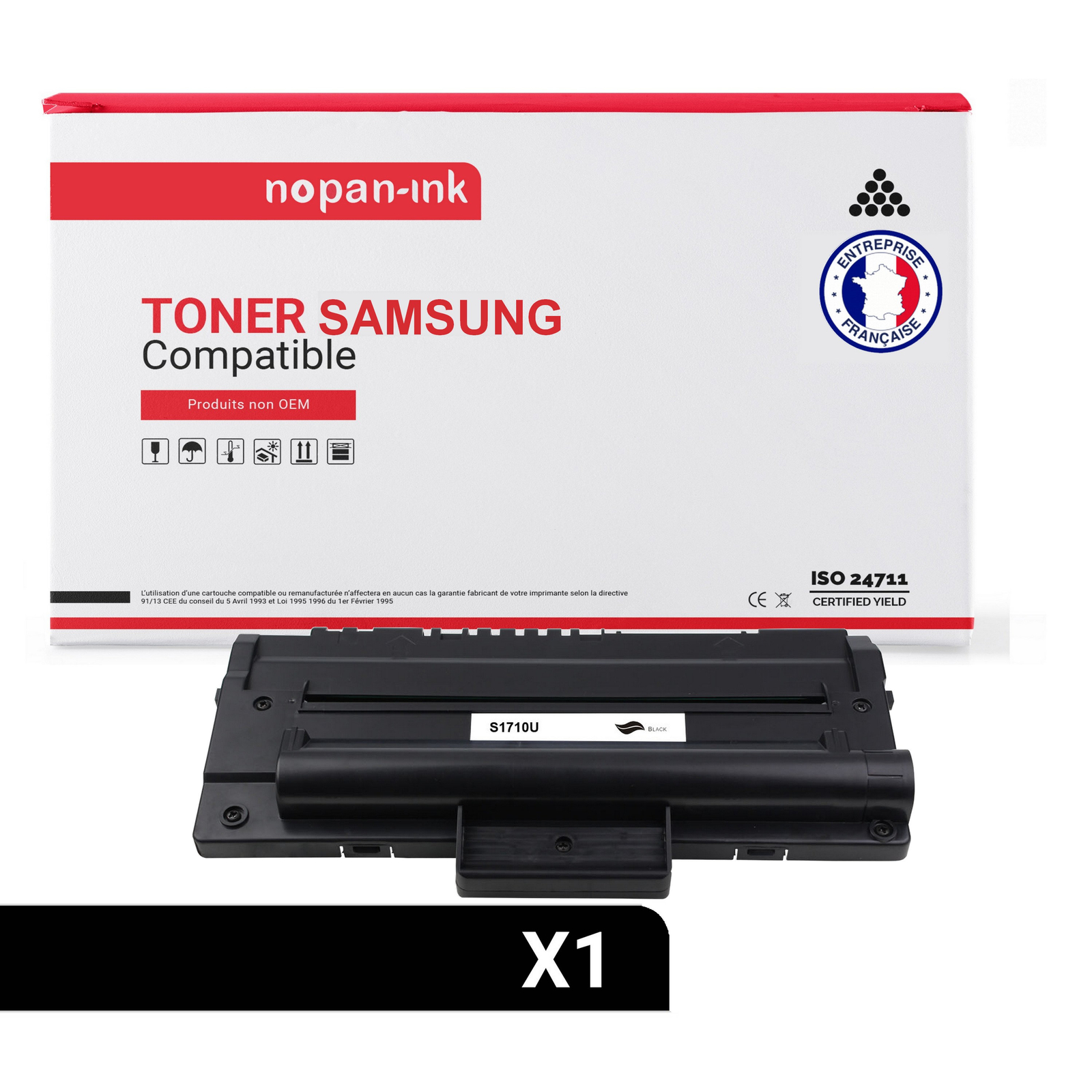 Toner SAMSUNG ML-1710D3 haute capacité NOPAN-INK pour texte ultra net