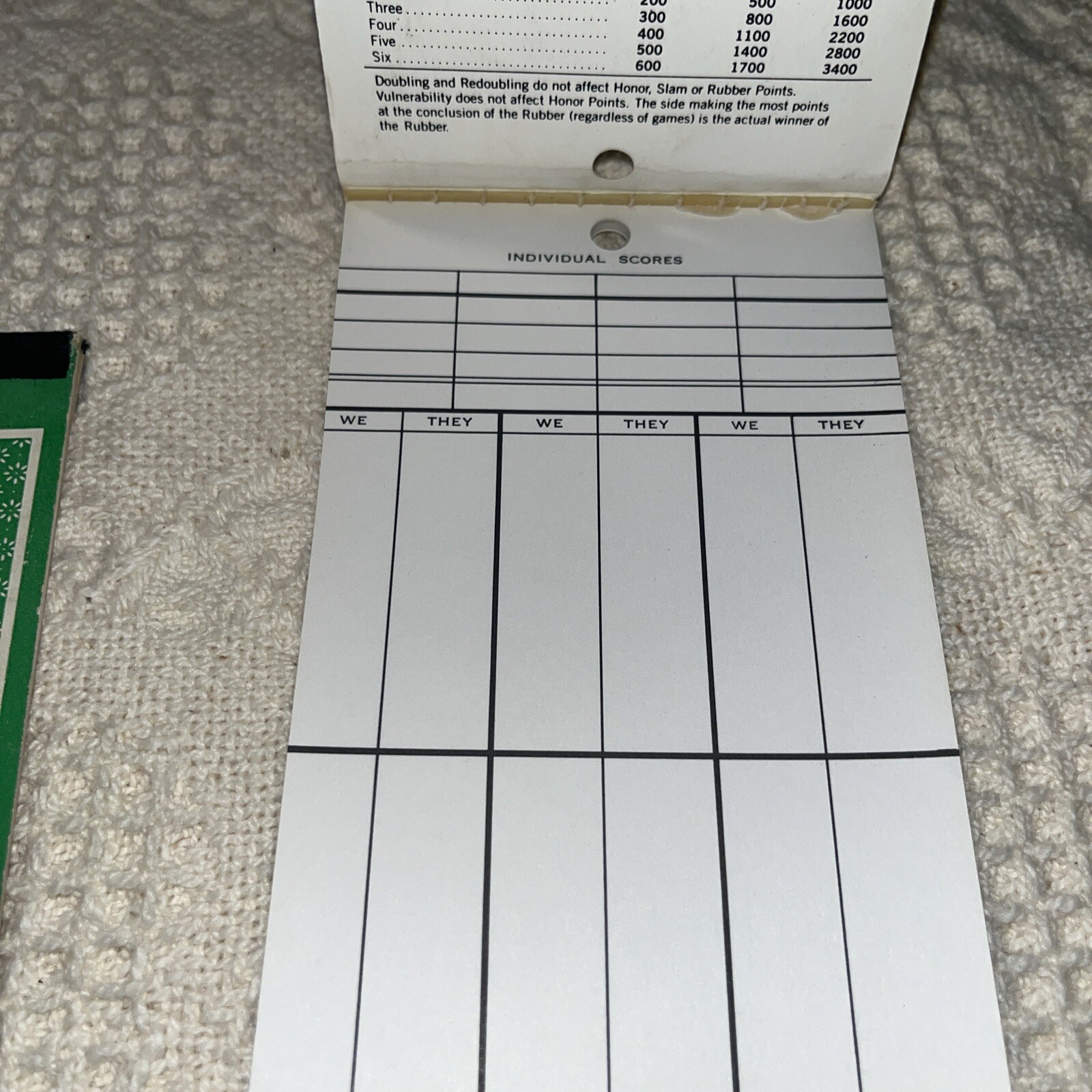 BRIDGE SCORE Tally Pads Congress, Western Tablet, Taylor Press VTG Lot of (3) 