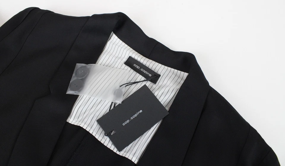 COP COPINE Flow Romper Damen (EU) 38 Schwarz Zweireihig Notch Revers - Bild 4 von 4