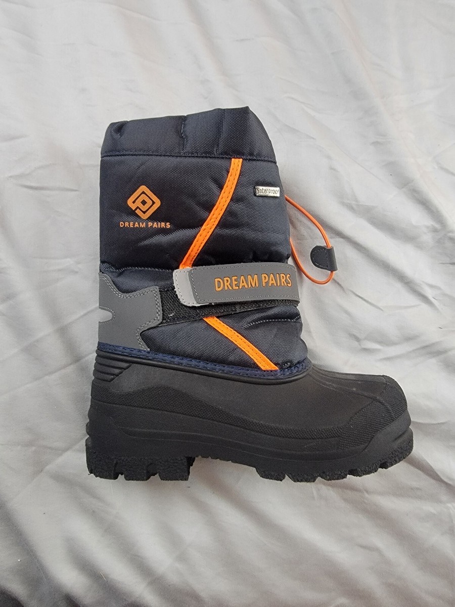 Dream Pairs Waterproof Rubber Snow Boots Youth Sz 13 Faux Fur