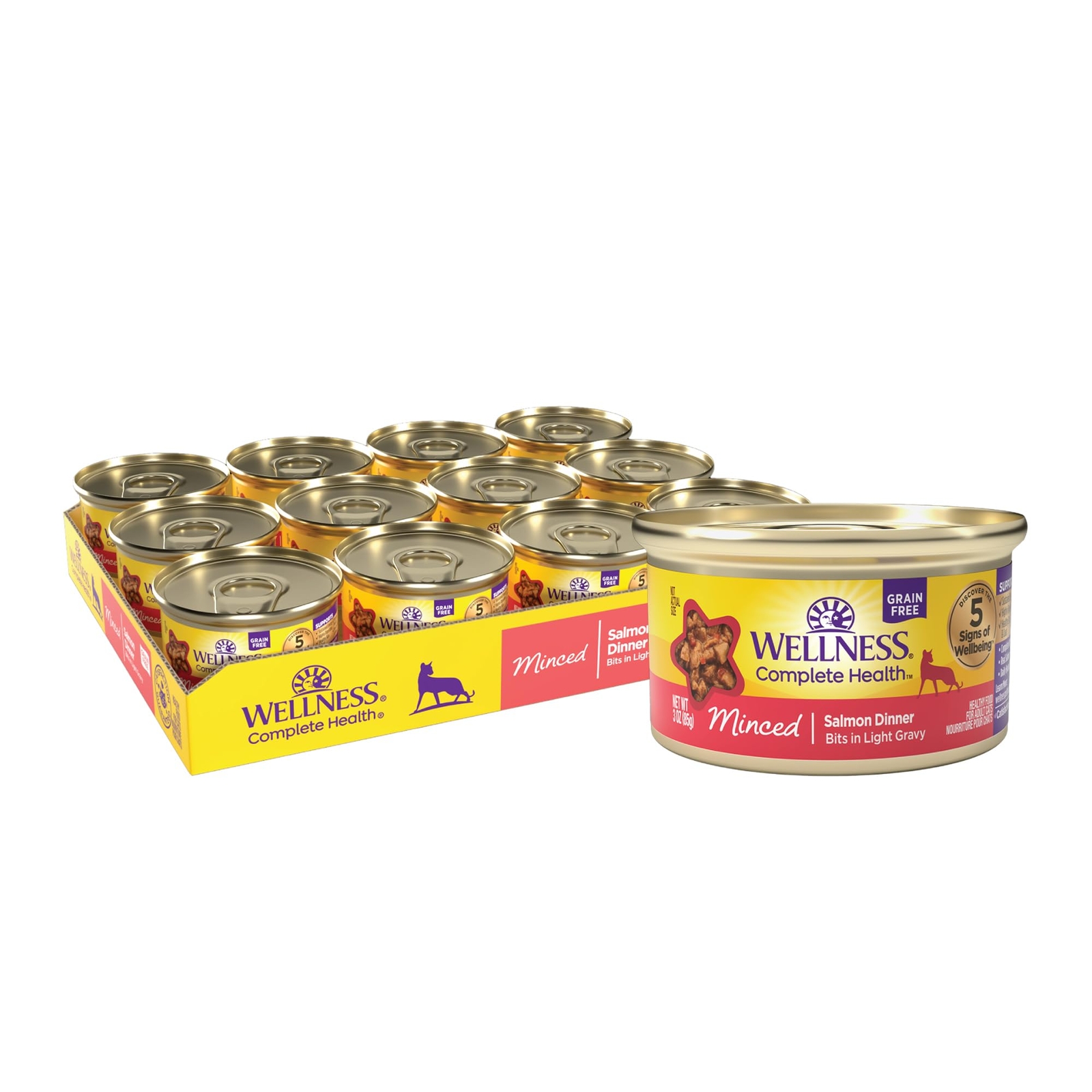 Complete Health Natural Grain Free Wet Canned Cat Food, Minced Salmon Entrée ...