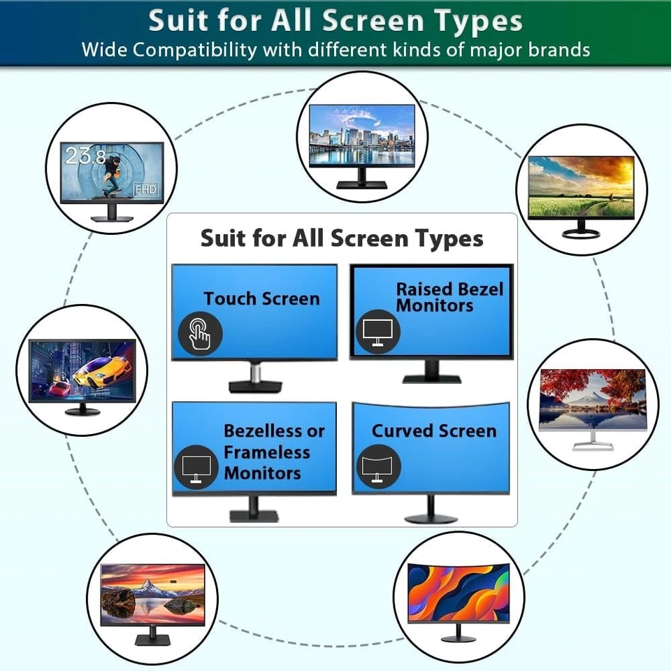 STARY 23 Inch Computer Privacy Screen Filter for Widescreen 16:9 Monitor and Lap - Image 4 of 4