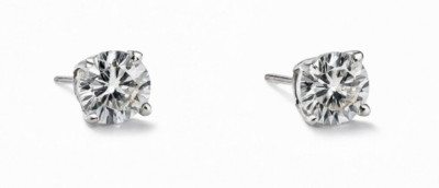 14K massiv Weißgold 0,75ct Lab-gezüchtete runde Brillant Diamant Ohrstecker