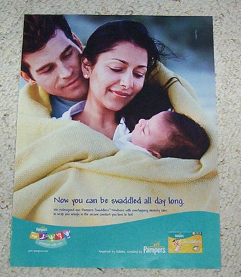 2005 print ad - Pampers Swaddlers Baby Diapers Procter Gamble family Advertising
