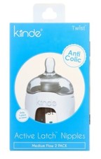 Kiinde Twist Active Latch Nipples - Medium Flow 2 Pack