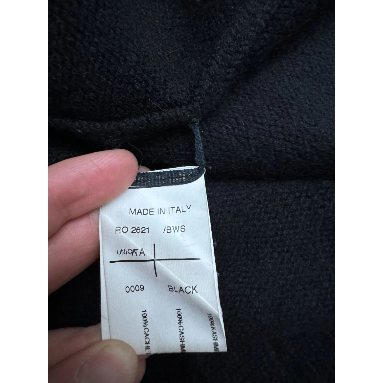 Abito nero cashmere Rick Owens FW 2011 limousine taglia unica adatto da XS a M