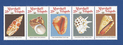Marshall Islands (#220a) 1989 Seashells MNH strip | eBay