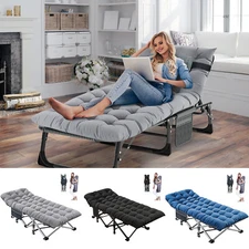 Folding Camping Cot Portable Beds Home Rollaway Guest Beds Cots Chair for Adult
