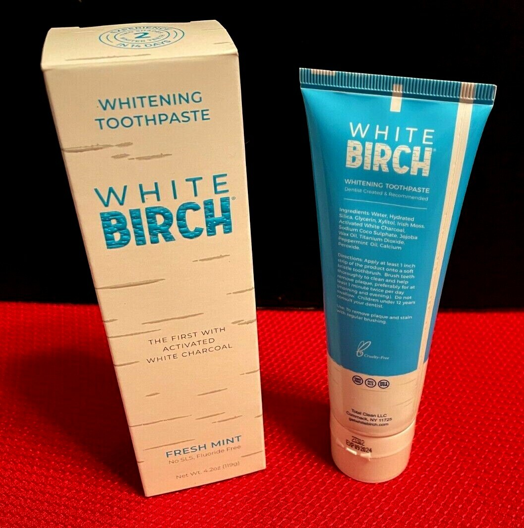 12 White Birch® Activated White Charcoal Professional Teeth Whitening