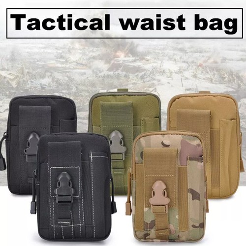 Men's Tactical Molle Pouch Compact Utility Belt Waist Bag Cell Phone Holster US - 第 11/32 張圖片