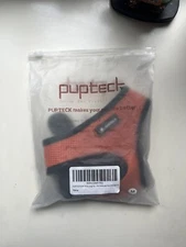 Pupteck Soft Mesh Nylon Dog Harness & Leash Set Polyestere Orange & Black New