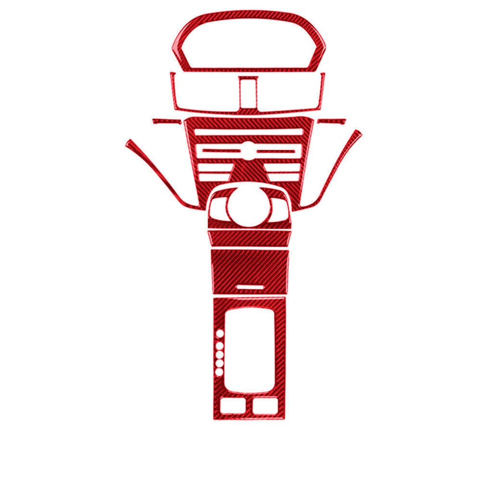 Cubierta interior de consola central de fibra de carbono roja para ACURA TL 2009-2014 11x Foto 3 de 4