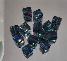 Swarovski Crystal Montana Faceted Cube 5601 Bead; 4mm 12 or 6mm 6 ; Dk Blue