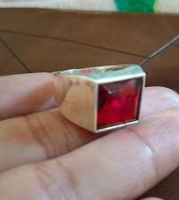 Bohemian Gift Garnet Gemstone Ring 925 Sterling Silver Men's Ring All Size SR394