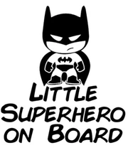Vinyl Decal Car Truck Sticker Baby On Board - Little Superhero On Board Batman