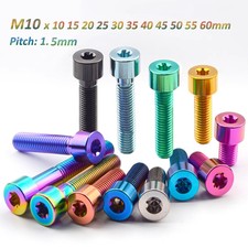 M10 Titanium Bolts Allen Torx Cap Head 10,15,18,20,25,30,35,40,45,50,55,60mm
