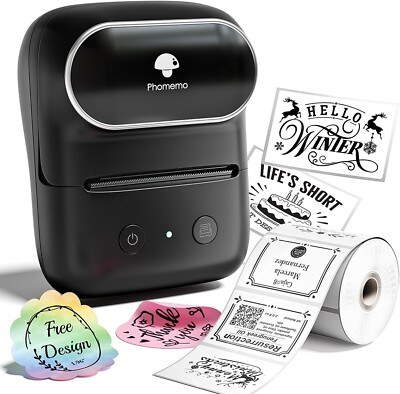 Phomemo M108 Bluetooth Etikettiergerät Maschine mit Band, 2 Zoll tragbarer Drucker