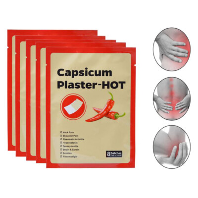 40pcs Hot Capsicum Plaster for Joints Back Shoulder Arm Muscle Pain Relief