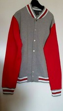 CLVII SWEAT / GILET BOUTONNÉ POUR HOMME EN COTON TAILLE XL GRIS CLAIR ET ROUGE
