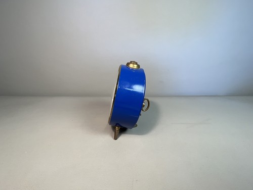 Blessing | Tischuhr Wecker Reisewecker | Blau | Vintage | #M3 - Bild 4 von 5